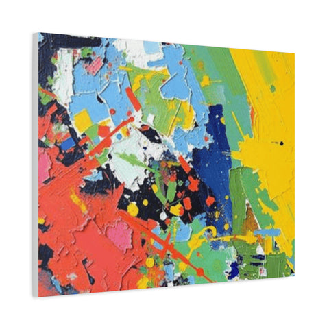 Abstract Color Splash Matte Canvas — Stretched Wall Art