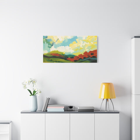 Abstract Colorful Landscape Canvas