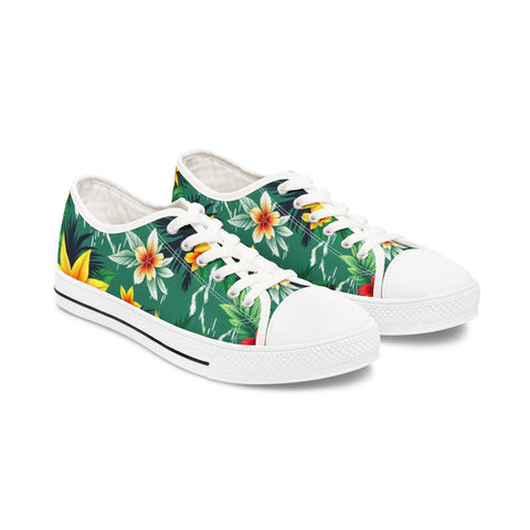 Tropical Floral Women's Low Top Sneakers