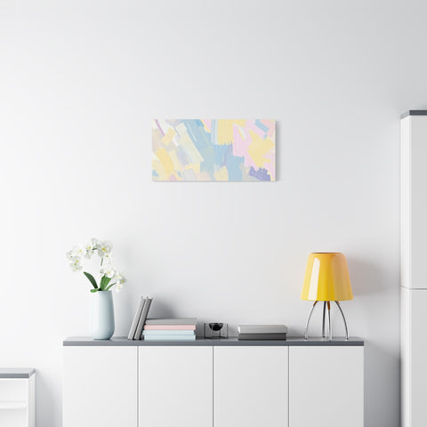 Pastel Abstract Brushstroke Canvas Wall Art