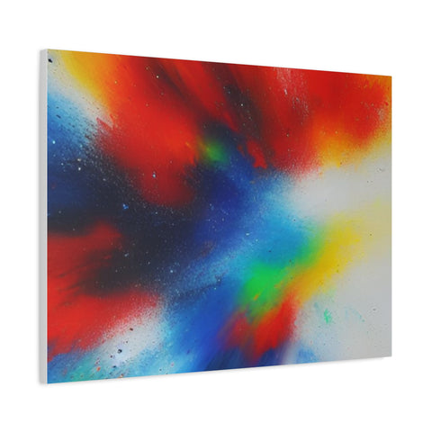 Abstract Color Burst Canvas Print — Vibrant Stretched Matte Wall Art