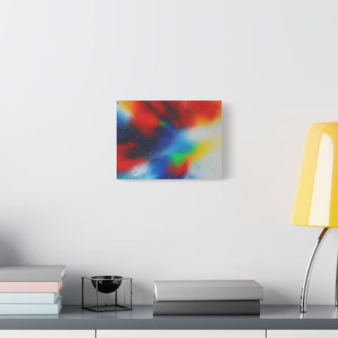Abstract Color Burst Canvas Print — Vibrant Stretched Matte Wall Art