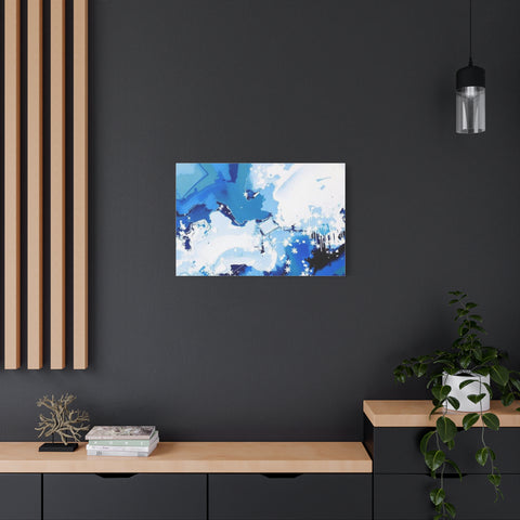 Abstract Blue Galaxy Canvas Print — Matte Stretched Wall Art