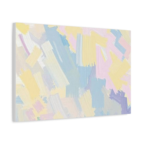 Pastel Abstract Brushstroke Canvas Wall Art