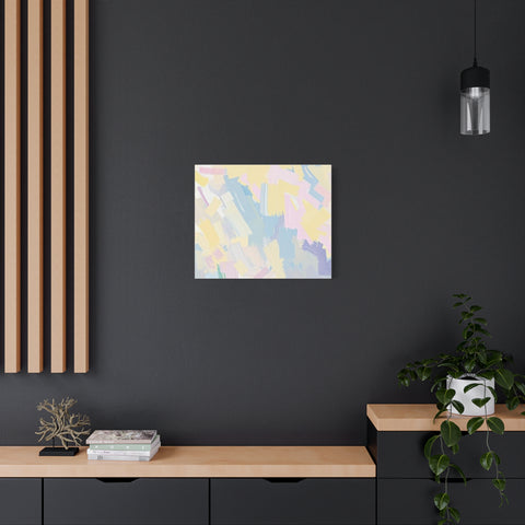 Pastel Abstract Brushstroke Canvas Wall Art