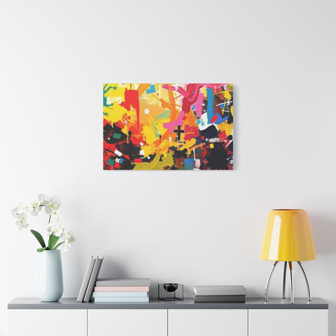 Abstract Color Splash Canvas Print - Vibrant Stretched Matte Wall Art