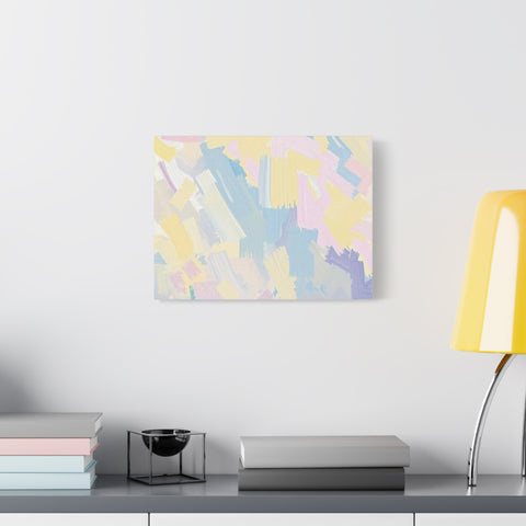 Pastel Abstract Brushstroke Canvas Wall Art