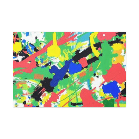 Abstract Color Splash Canvas Print — Vibrant Modern Wall Art