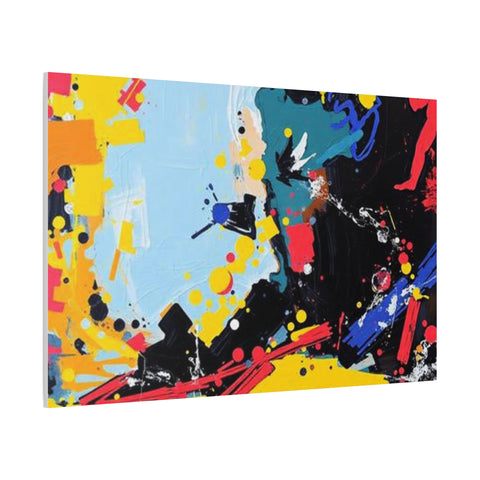 Abstract Color Splash Matte Canvas Print — Modern Stretched Wall Art