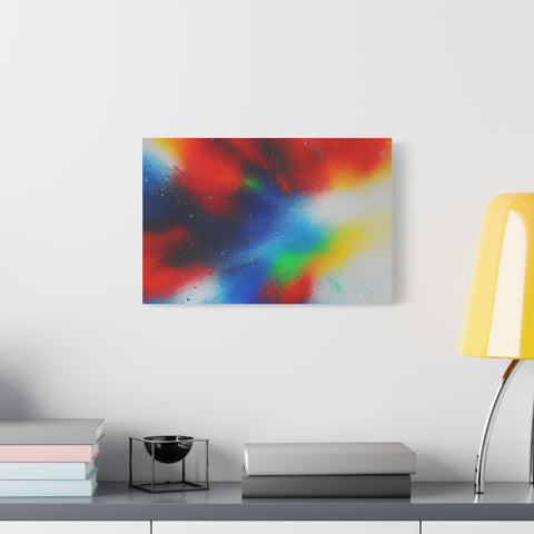 Abstract Color Burst Canvas Print — Vibrant Stretched Matte Wall Art