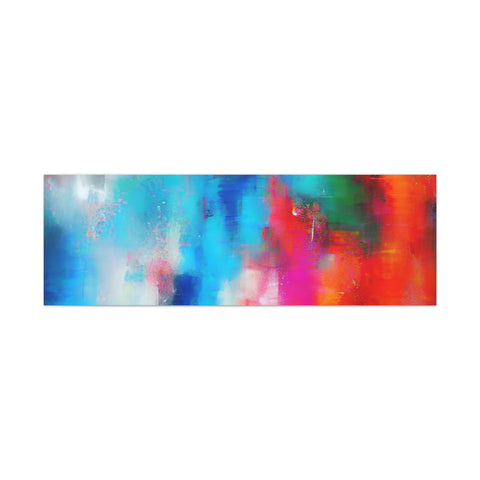 Vibrant Abstract Color Splash Matte Canvas Print