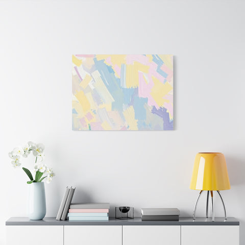 Pastel Abstract Brushstroke Canvas Wall Art