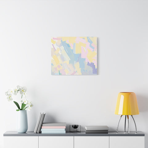 Pastel Abstract Brushstroke Canvas Wall Art