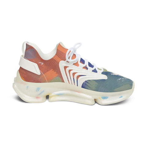 Mesh Sneakers — Colorful Abstract Athletic Shoes for Women