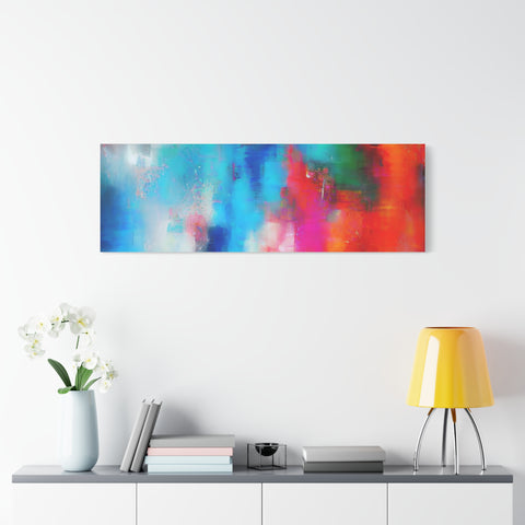 Vibrant Abstract Color Splash Matte Canvas Print