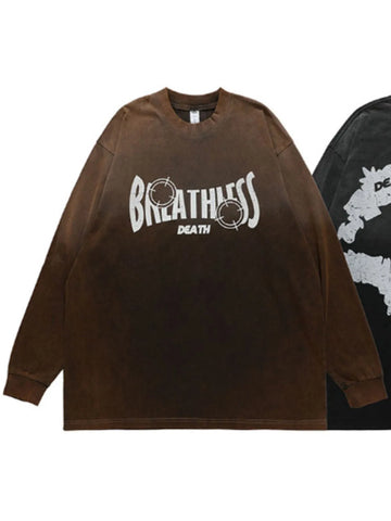 Men's Oversized Long Sleeve Graphic T-Shirt