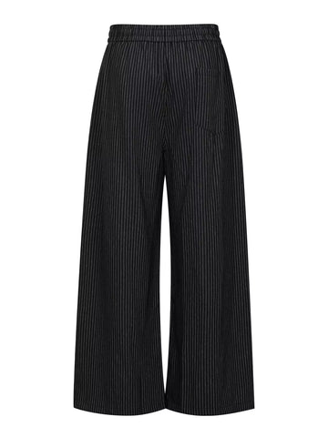 Men's Striped Wide-Leg Drawstring Pants