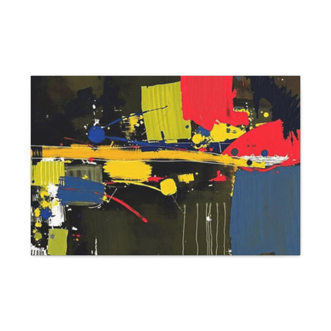 Abstract Color Splash Matte Canvas Print — Modern Stretched Wall Art