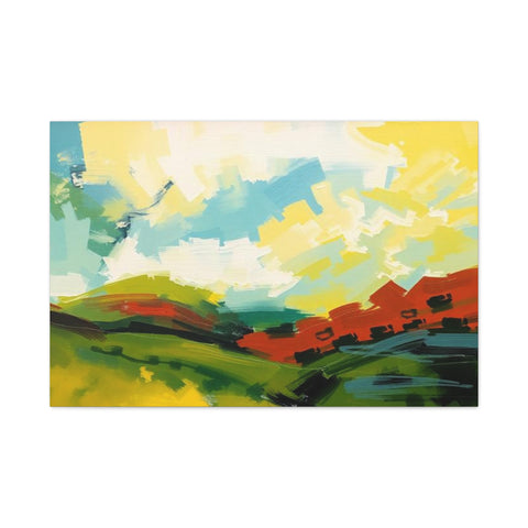 Abstract Colorful Landscape Canvas