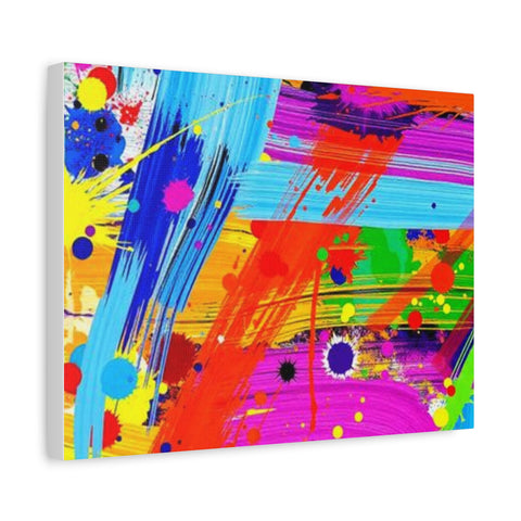 Abstract Color Splash Canvas Print — Vibrant Modern Wall Art