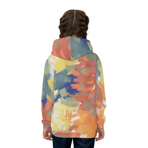 Kids Abstract Brushstroke Hoodie