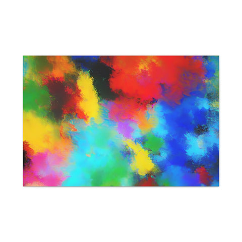 Abstract Color Burst Canvas Print — Vibrant Stretched Matte Wall Art