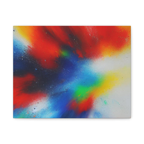 Abstract Color Burst Canvas Print — Vibrant Stretched Matte Wall Art