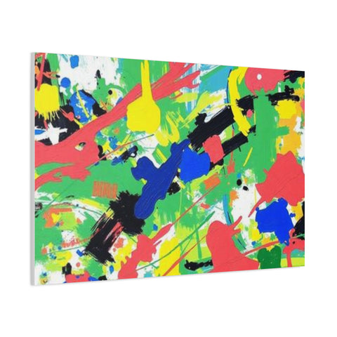 Abstract Color Splash Canvas Print — Vibrant Modern Wall Art
