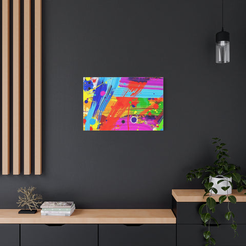 Abstract Color Splash Canvas Print — Vibrant Modern Wall Art