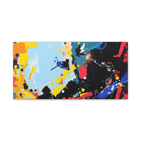 Abstract Color Splash Matte Canvas Print — Modern Stretched Wall Art