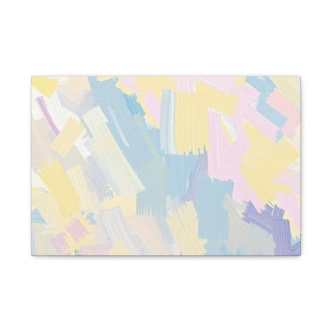 Pastel Abstract Brushstroke Canvas Wall Art