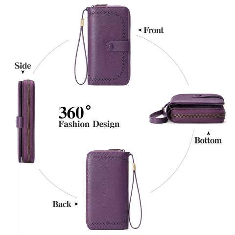 Leather Long Wallet