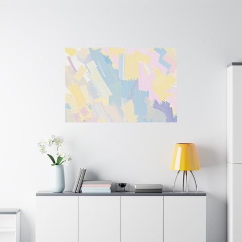 Pastel Abstract Brushstroke Canvas Wall Art
