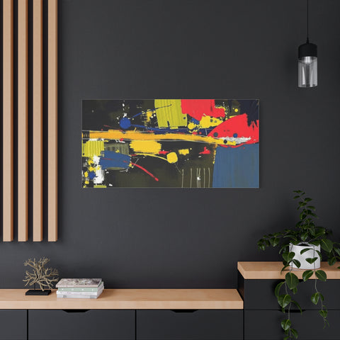 Abstract Color Splash Matte Canvas Print — Modern Stretched Wall Art