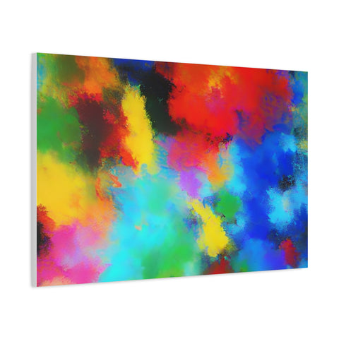 Abstract Color Burst Canvas Print — Vibrant Stretched Matte Wall Art