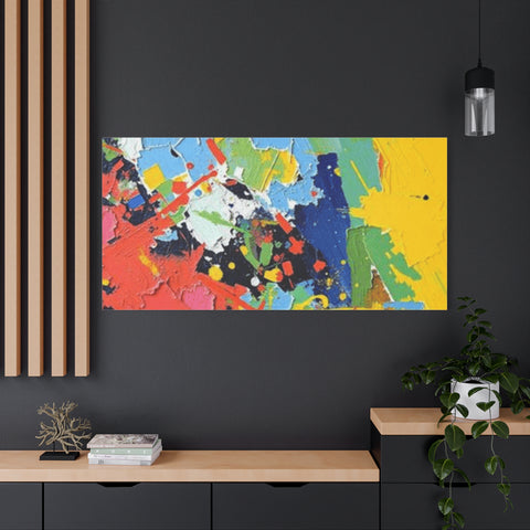 Abstract Color Splash Matte Canvas — Stretched Wall Art