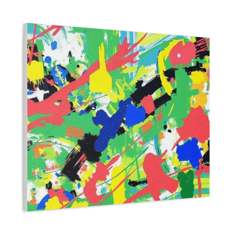 Abstract Color Splash Canvas Print — Vibrant Modern Wall Art