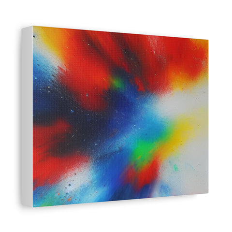 Abstract Color Burst Canvas Print — Vibrant Stretched Matte Wall Art