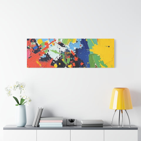 Abstract Color Splash Matte Canvas — Stretched Wall Art