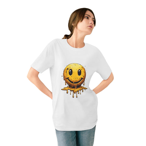 Melting Smiley T-Shirt — Drippy Retro Emoticon Graphic Tee