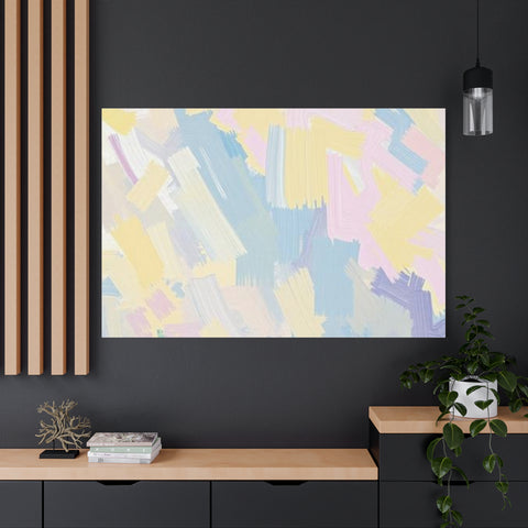 Pastel Abstract Brushstroke Canvas Wall Art