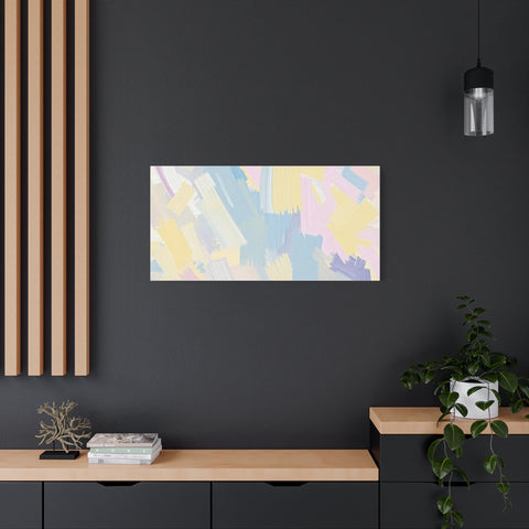 Pastel Abstract Brushstroke Canvas Wall Art