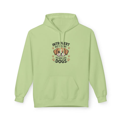 Introvert But Willing To Discuss Dogs Hoodie — Cute Dog Lover Pullover