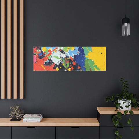 Abstract Color Splash Matte Canvas — Stretched Wall Art