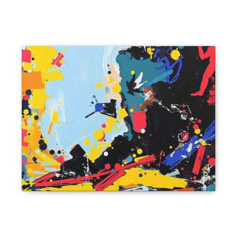 Abstract Color Splash Matte Canvas Print — Modern Stretched Wall Art