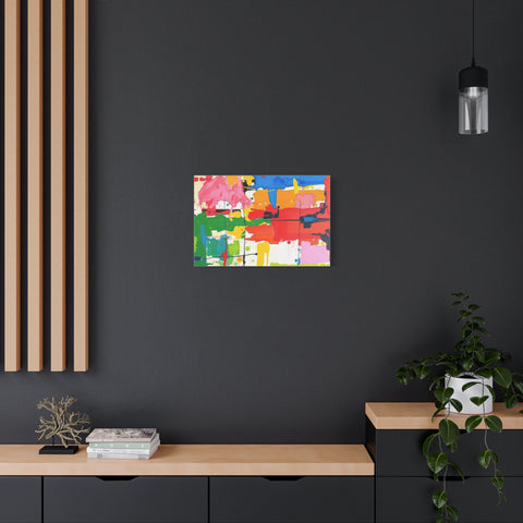 Abstract Color Splash Matte Canvas Print — Vibrant Modern Wall Art