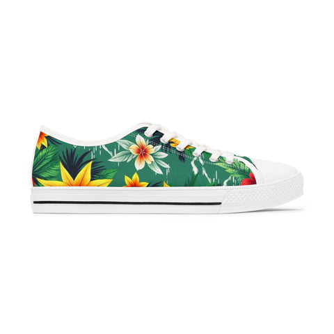 Tropical Floral Women's Low Top Sneakers