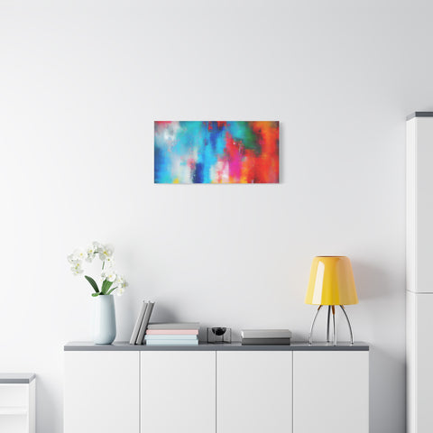 Vibrant Abstract Color Splash Matte Canvas Print