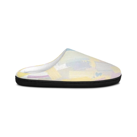 Pastel Brushstroke Women's Indoor Slippers — Soft Cozy Home Shoes