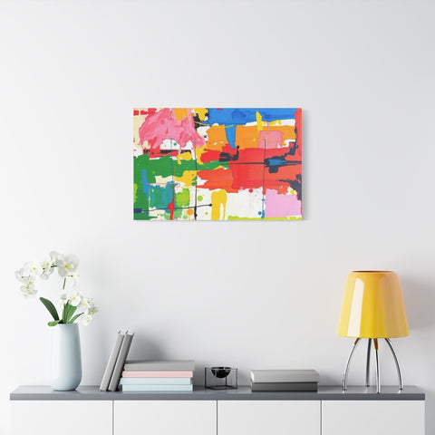 Abstract Color Splash Matte Canvas Print — Vibrant Modern Wall Art